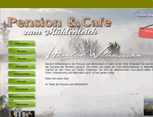 Tablet Screenshot of pensionzummuehlenteich.de